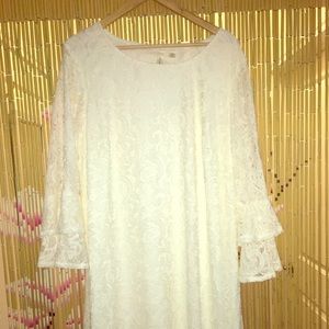 Off White Lace Dress. Semi Formal .